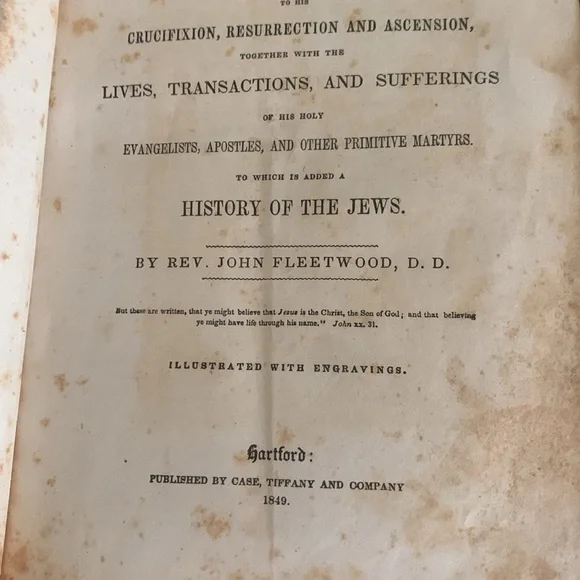 Tiffany and co antique book The Life of our lord and saviour Jesus Christ 218 - Picture 6 of 15